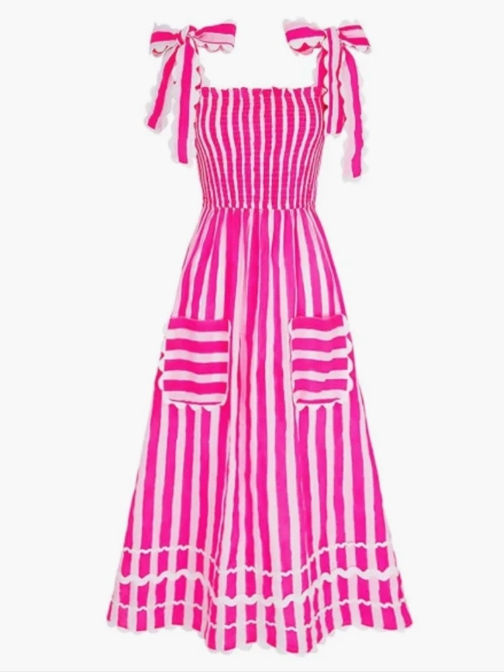 Pink City Prints Immy Tie-Shoulder Sundress Xs/Small